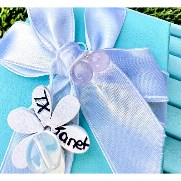 RARE Used Tiffany Rose Quartz🩷 Earrings in 925 - Picture 6 of 8